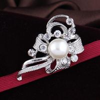 Usine Fournisseur Arc Corsage Coréenne Style Mode Bijoux Diamant Arc Broche Ornement main image 4