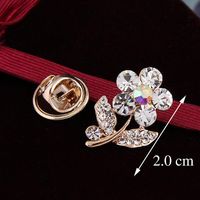 Mini Petite Fleur Broche Corsage Costume Col Pin Strass Cheval Aiguille Broche Badge Ornement Peut Être Personnalisé main image 1