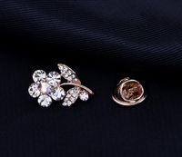 Mini Petite Fleur Broche Corsage Costume Col Pin Strass Cheval Aiguille Broche Badge Ornement Peut Être Personnalisé main image 4