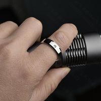 Fashion 6mm Beveled Glossy Rhinestone Couple Ring Nhhf127475 main image 5