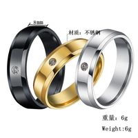 Simple Style Geometric 201 Stainless Steel Zircon 18K Gold Plated Unisex main image 3
