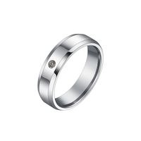 Fashion 6mm Beveled Glossy Rhinestone Couple Ring Nhhf127475 sku image 2