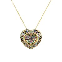 Unisex Love Micro-plated Gilt Turquoise Necklace Nhbp127480 sku image 1