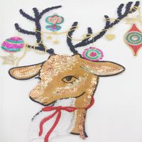 Embroidered Cloth With Christmas Deer Beads Nhlt127490 main image 4