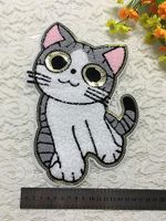 Hand Genähte Diy Aufkleber Stoff Aufkleber Patch Aufkleber Kleidung Aufkleber Baby Persönlichkeit Kinder Bekleidung Zubehör Handtuch Bestickte Perlen Glückliche Katze main image 4