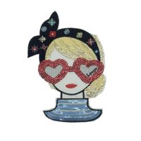 Fashion Bow Woman Embroidery Cloth Sticker Nhlt127492 main image 1