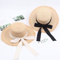 Raphia Chapeau Femmes D'été Nouveau All-correspondant De Soleil Chapeau Coréenne Voyage Arc De Mode Chapeau Soleil-preuve Plage Chapeau main image 1