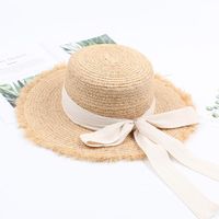 Raphia Chapeau Femmes D'été Nouveau All-correspondant De Soleil Chapeau Coréenne Voyage Arc De Mode Chapeau Soleil-preuve Plage Chapeau main image 7