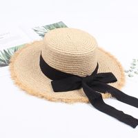 Raphia Chapeau Femmes D'été Nouveau All-correspondant De Soleil Chapeau Coréenne Voyage Arc De Mode Chapeau Soleil-preuve Plage Chapeau main image 8