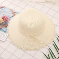Lace Butterfly Rope Uv Protection Beach Straw Hat Nhxb127662 main image 3