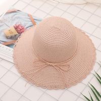 Lace Butterfly Rope Uv Protection Beach Straw Hat Nhxb127662 sku image 3