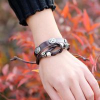 Unisex Geometric Cowhide Leather Bracelets &amp; Bangles Nhpk127691 main image 3