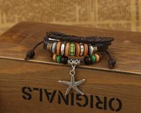 Fashion Beaded Cowhide Leather Bracelets &amp; Bangles Nhpk127703 main image 4