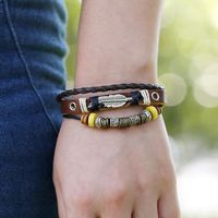 New Beaded Cowhide Leather Bracelets &amp; Bangles Nhpk127706 main image 3