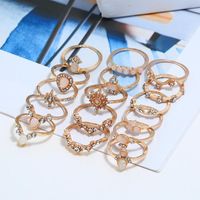 Womens Teardrop Crown Rhinestone Alloy Ring Nhbq127761 main image 4