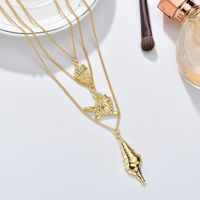 Womens Conch Starfish Plating Alloy Necklaces Nhbq127762 main image 3