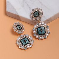 52294 Jujia Neue Europäische Und Amerikanische Kreative Einfache Farbe Diamant Ohrringe Elegante Weibliche Accessoires main image 1