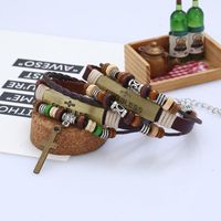 Handmade Beaded Cowhide Bracelets &amp; Bangles Nhpk127795 main image 4
