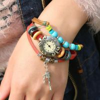 Explosive Tumbler With Leather Retro Leather Bracelets &amp; Bangles Nhpk127813 main image 4