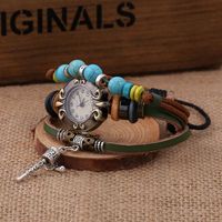 Explosive Tumbler With Leather Retro Leather Bracelets &amp; Bangles Nhpk127813 main image 5