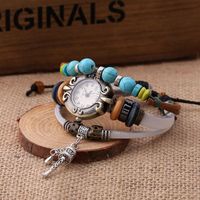 Explosive Tumbler With Leather Retro Leather Bracelets &amp; Bangles Nhpk127813 main image 7