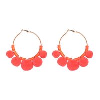 Womens Round Hand-knitted Alloy Earrings Nhjj127858 main image 4