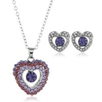 Ornement Western Princesse Européenne Et Américaine Chaude Forme De Coeur En Cristal Autrichien De Coeur De Pêche De Bijoux En Gros main image 8