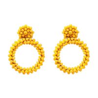 51929 Europäische Und Amerikanische Neue Geometrische Runde Ohrringe Reis Perlen Quaste Retro Ohrringe Exquisite Hochwertige Elegante Ohrringe main image 10
