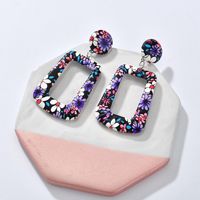 Croix-frontière Vente Chaude De Tempérament Tout-match Boucles D'oreilles Longues Femmes Géométrique Personnalisé Imprimé Stud Boucles D'oreilles De Femmes Européen Et Américain De Mode Pu En Cuir Boucles D'oreilles main image 11