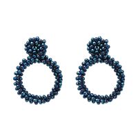 51929 Europäische Und Amerikanische Neue Geometrische Runde Ohrringe Reis Perlen Quaste Retro Ohrringe Exquisite Hochwertige Elegante Ohrringe sku image 6