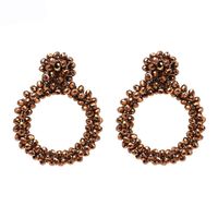 51929 Europäische Und Amerikanische Neue Geometrische Runde Ohrringe Reis Perlen Quaste Retro Ohrringe Exquisite Hochwertige Elegante Ohrringe sku image 8