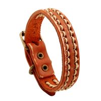 Croix-frontière Vente Chaude Accessoires À L'étranger Bijoux En Gros Hommes De Bracelet Simple Vintage Armure Bovins En Cuir Bracelet sku image 5