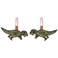 Alloy Rhinestone Creative Cute Tyrannosaurus Earrings Nhjq127986 main image 4