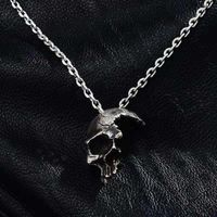 Gothic Half Skull Necklace Nhll128070 main image 3