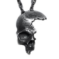 Gothic Half Skull Necklace Nhll128070 main image 6