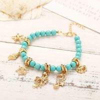 Creative Vintage Beach Conch Rudder Octopus Anklet Bracelet Nhpj128184 main image 4