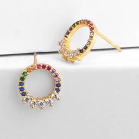 Simple And Stylish Double Row Crown Earrings With Rhinestone Earrings Nhas128233 main image 4