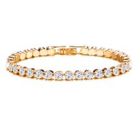 Simple Style Geometric Alloy Diamond Artificial Gemstones Unisex Bracelets main image 2