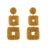 Creative Woven Double-sided Rice Beads Square Earrings Nhas128323 main image 9