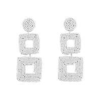 Creative Woven Double-sided Rice Beads Square Earrings Nhas128323 main image 12