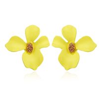 Simple Style Flower Stoving Varnish Alloy No Inlaid Earrings main image 6
