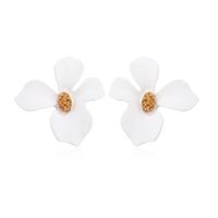 Simple Style Flower Stoving Varnish Alloy No Inlaid Earrings main image 7