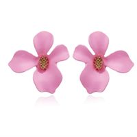 Simple Style Flower Stoving Varnish Alloy No Inlaid Earrings main image 11