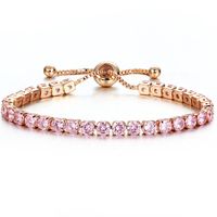 Mosaic Imitated Crystal Push-pull Bracelet Alloy Full Rhinestone Single Row Nhpj128376 main image 7