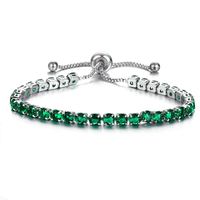 Mosaic Imitated Crystal Push-pull Bracelet Alloy Full Rhinestone Single Row Nhpj128376 main image 9