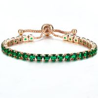 Mosaic Imitated Crystal Push-pull Bracelet Alloy Full Rhinestone Single Row Nhpj128376 main image 10