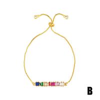 Fashion Geometric Copper 18k Gold Plated Artificial Gemstones Bracelets In Bulk sku image 3