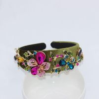 Fashion Color Rhinestone Big Trumpet Flower Geometric Color Headband Nhwj128398 main image 7