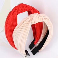 Simple Creased Top Knotted Wide-brimmed Bow Headband &amp; Headband Nhou128639 main image 5