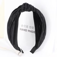 Simple Creased Top Knotted Wide-brimmed Bow Headband &amp; Headband Nhou128639 main image 10